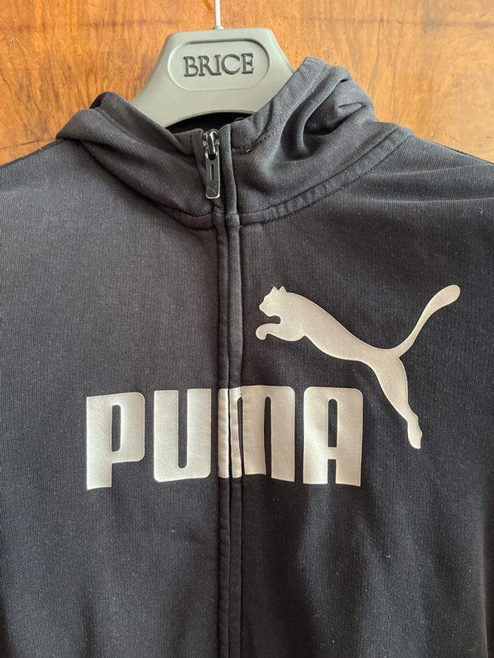 Sweat fille noir à capuche Puma 13/14 ans - photo numéro 2