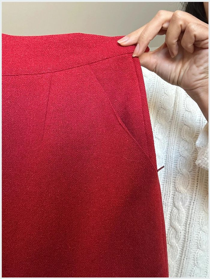 Jupe Cacharel crayon rouge 44 - red skirt très bon état - photo numéro 5