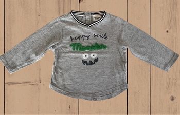 Tee-shirt ML Tape à l’Œil – 18 mois (80 cm) – Gris – TBE