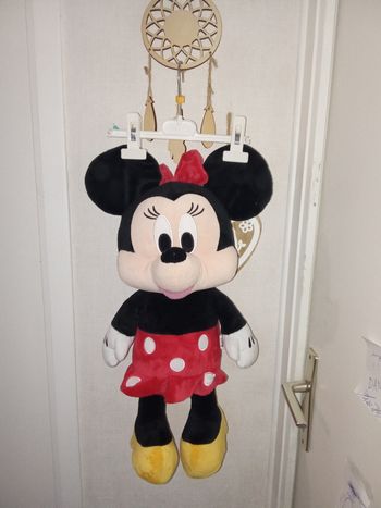 Peluche Disney Mickey, Minnie, rouge, noir, noeud, 60 cm, idée Cadeau 