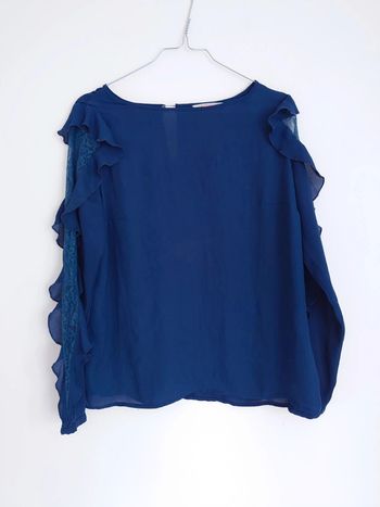 Jolie blouse bleue marine camaïeu taille 38 - dressing trié par tailles