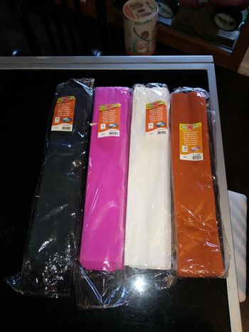 4 paquets de papier Crépon