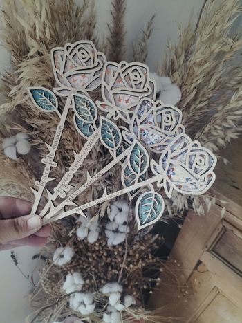Rose en bois