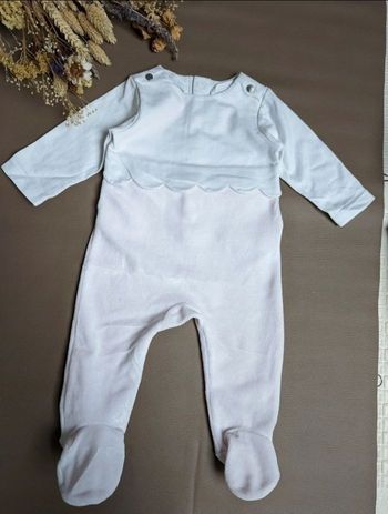 Pyjama Jacadi Rose poudré et blanc 3 mois
