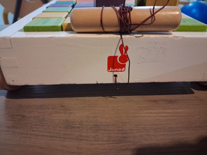 Chariot cubes vintage en bois janod - photo numéro 3