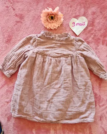 Robe manche longue mauve