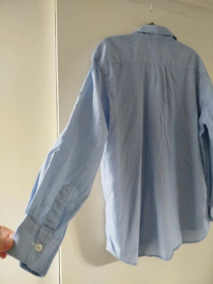 Chemise rayée bleu et blanche New Man taille 40 ou 42 - photo numéro 5