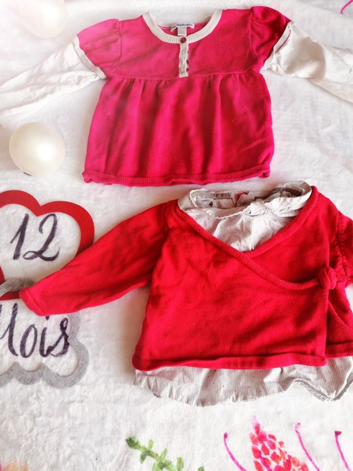 Lot 2 blouses *pull chemise *