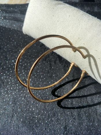 Grandes créoles dorées 70mm