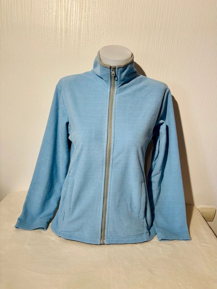 Veste polaire bleu clair vintage - Taille M