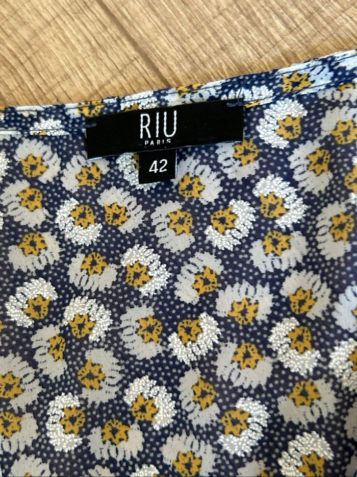 Blouse imprimée fleurie avec manches 3/4 Jacqueline Riu taille 42 comme neuve - photo numéro 10