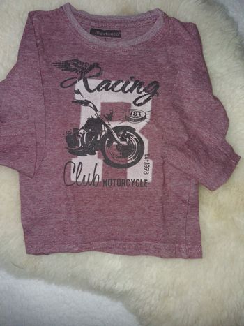 T-shirt garçon bordeaux 3 ans 