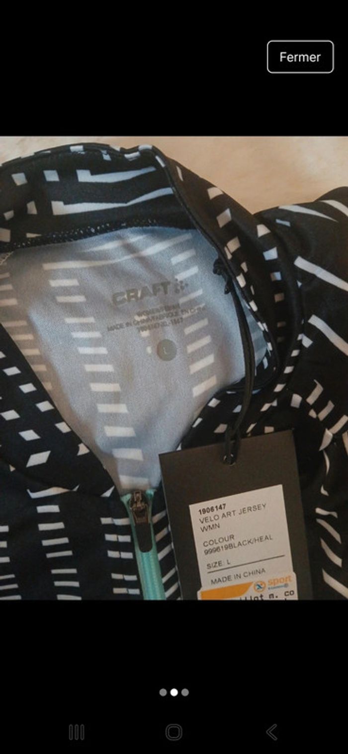 maillot cycliste taille L neuf - photo numéro 3