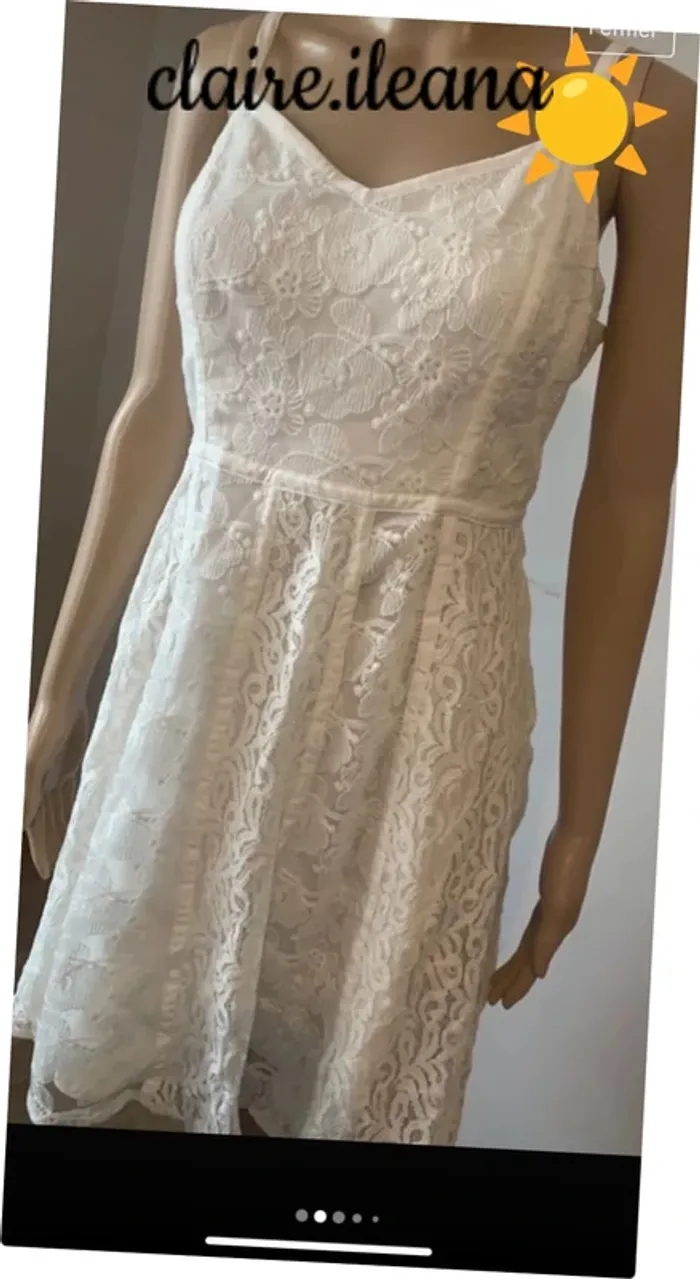 🛑robe blanche taille 38🛑 - photo numéro 2