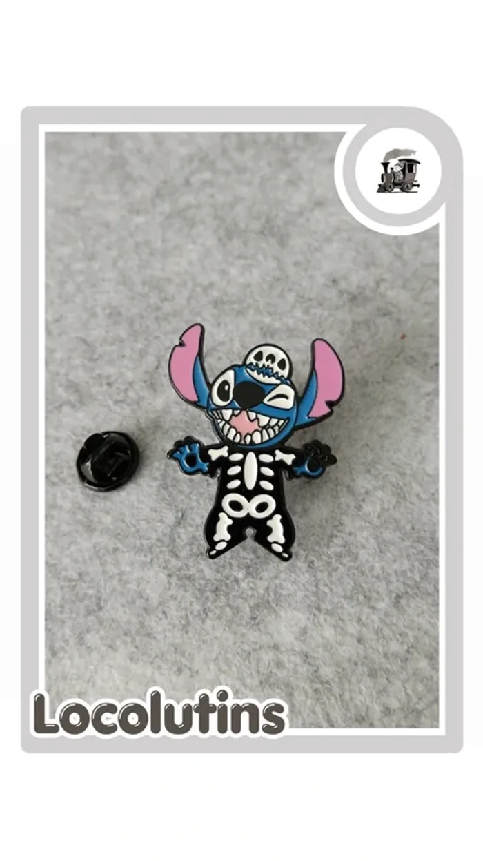 🚂 Pin's Stitch squelette Halloween