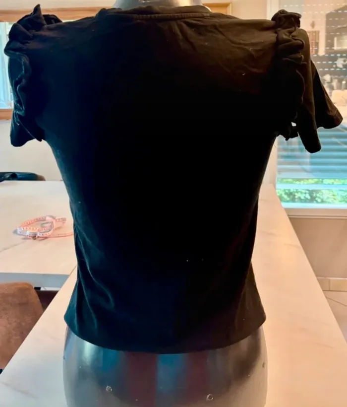 Top noir élégant Zara taille S - photo numéro 4
