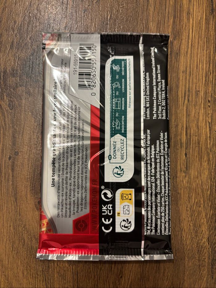 Booster Pokémon Étincelles déferlantes   reconditionné - photo numéro 2