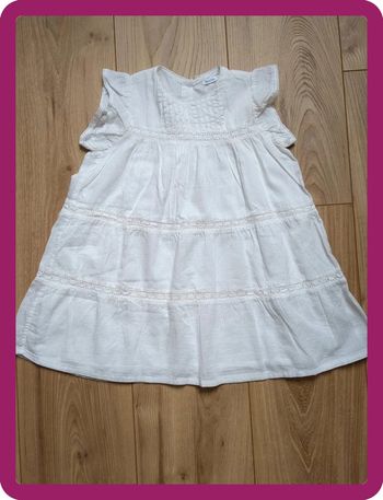 Robe blanche légère bout'chou Taille 4 ans
