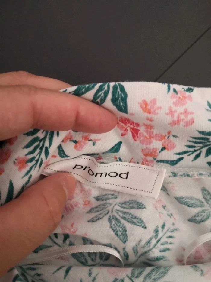 Débardeur promod S blanc fleuri - photo numéro 3