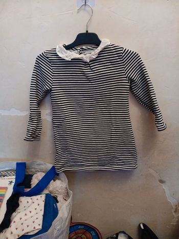 Robe sweat avec col vola.te 26 mois 3 ans kiabi