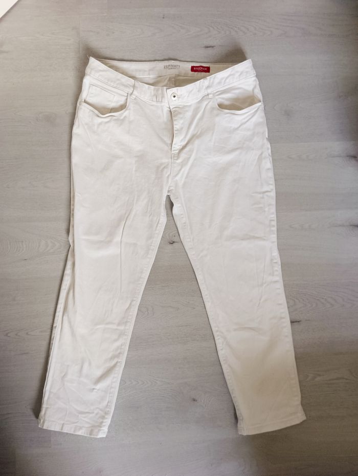 Ensemble haut Toscane+ jean blanc taille 48 - photo numéro 5