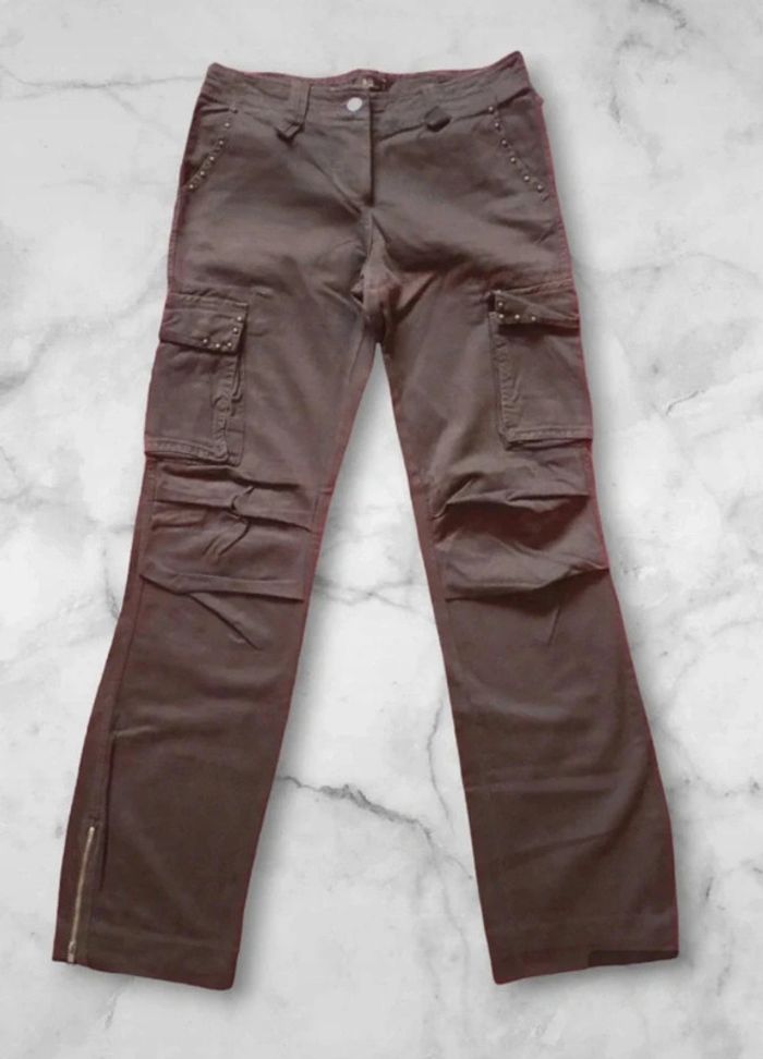 Pantalon marron poches latéral taille 40 ans - photo numéro 2