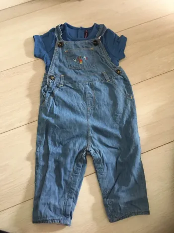 Salopette + t-shirt sergent major 12 mois