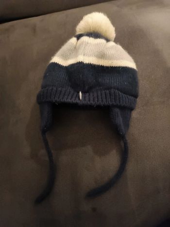 Bonnet bébé 0-3mois avec cache oreilles