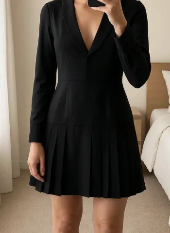 Robe courte noire american rétro 36
