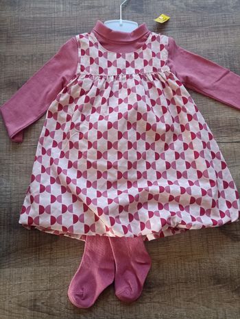 Ensemble robe t-shirt Collant fille 12 mois