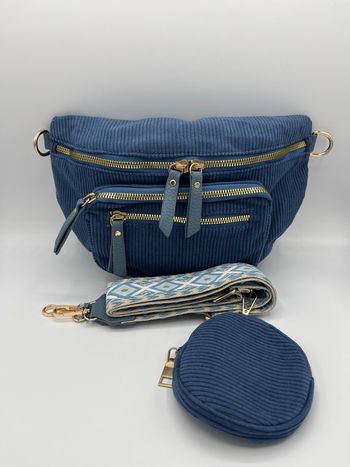 Sac banane bandoulière velours 