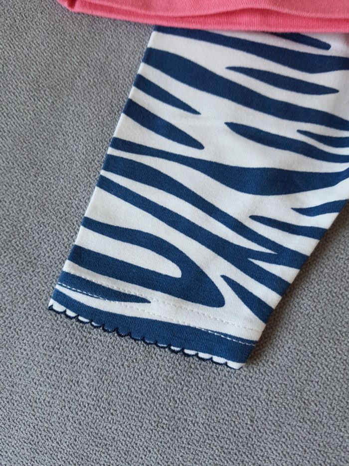 Ensemble 3 Pommes taille 9 mois tunique et legging motif zèbre 🦓 neuf avec étiquettes - photo numéro 3