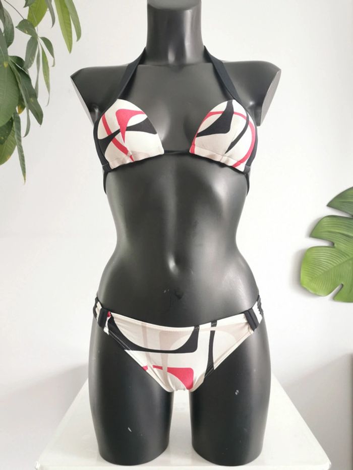 Maillot 2 pièces effet géométrique Etam Taille 36 - photo numéro 8