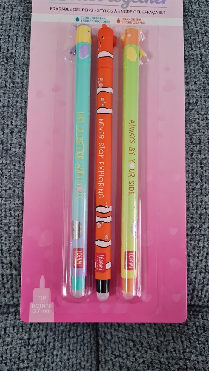 Legami Set Saint Valentin 2026 Couple Oiseaux Inséparables + Poisson Némo Limited Edition = 3 Stylos - photo numéro 4