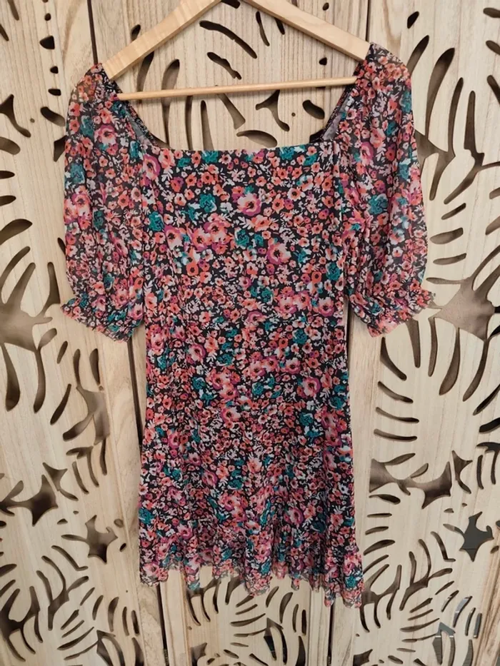 Robe imprimée fleurie col carré T L Trendyol - photo numéro 13