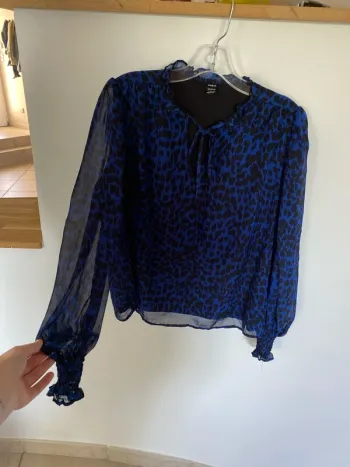 Blouse noir et bleu SHEIN