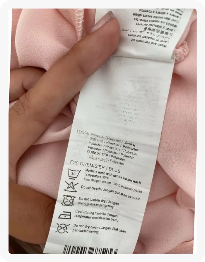 Top drapé rose pale et noir Camaïeu - photo numéro 8