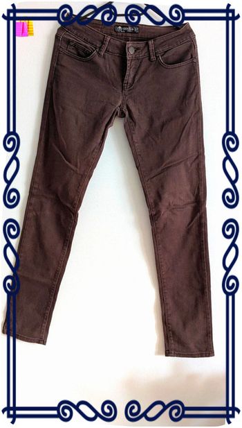 Jeans slim marron femme M