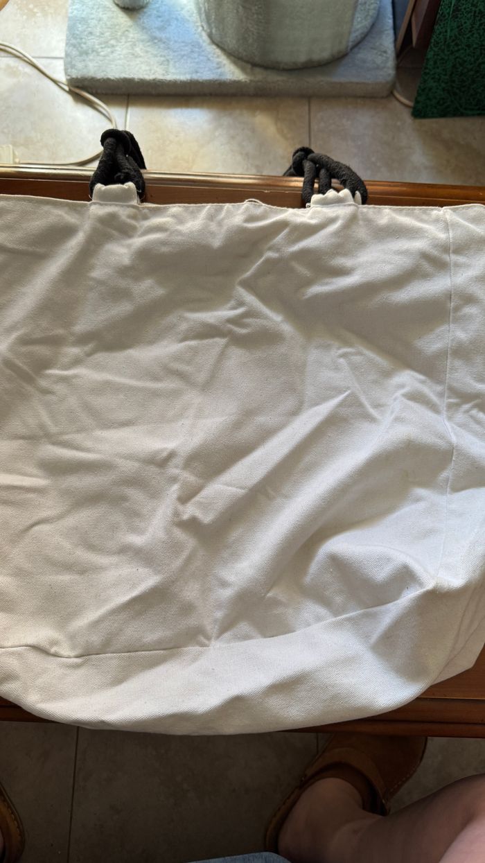 Sac cabas tissus blanc Camel - photo numéro 2