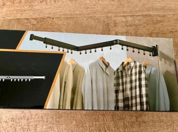 Séchoir à linge extensible en métal noir 35 à 120 cm