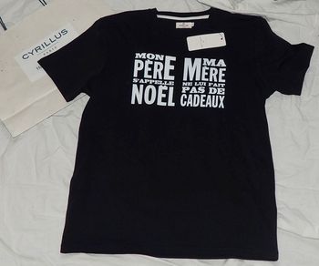 tshirt Cyrillus, neuf avec étiquette, pensez à Noël