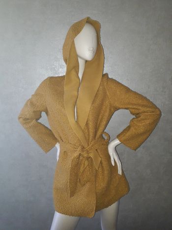 manteau à capuche matière style laine bouillie taille 38/40