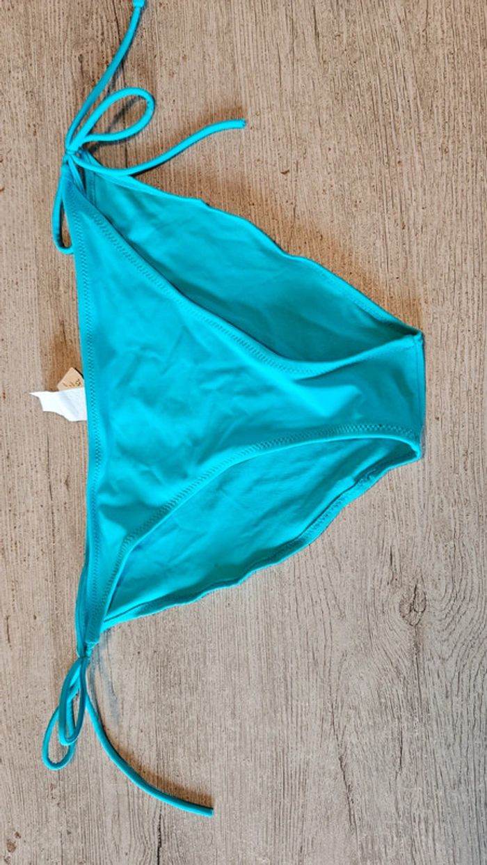 Bikini femme turquoise Tex, 42, peu mis - photo numéro 3