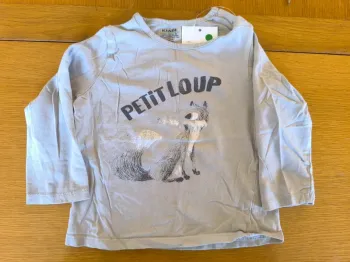 308464 tee-shirt ML gris garçon 18 mois kiabi