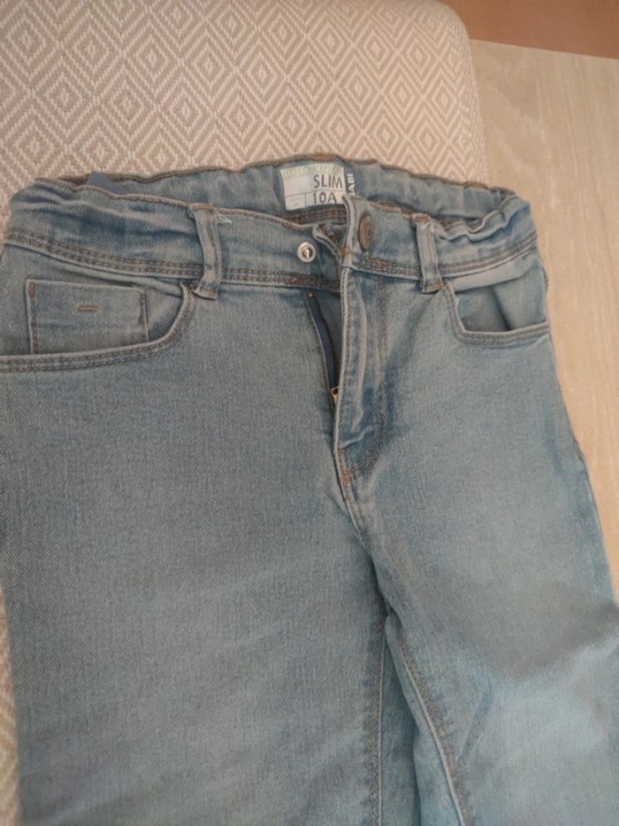 Jeans clair slim Kiabi 10 ans - photo numéro 2