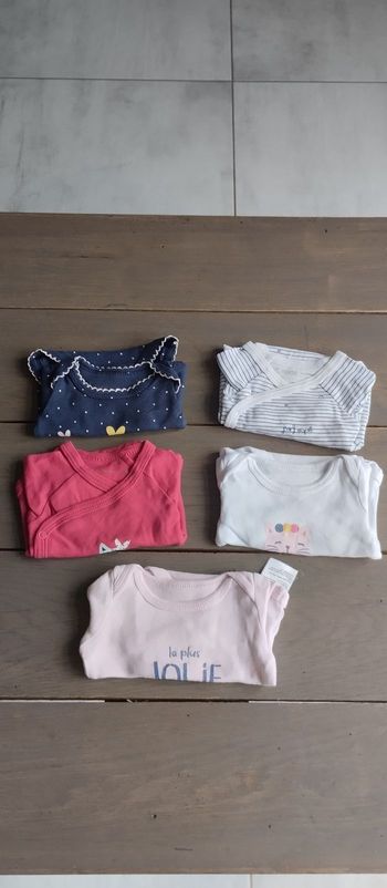 Lot de 5 bodies bébé fille