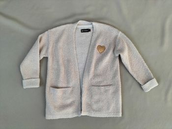 🤍 Gilet mi long beige/crème - 4 ans - In extenso - Bon état 🤍