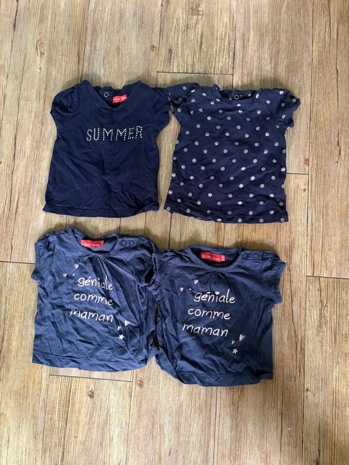 Lot 4 t-shirt tissaia 3 mois - photo numéro 2