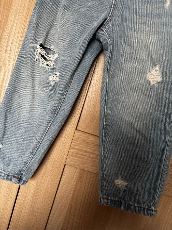 Jean mom bleu effet déchiré KIABI t.4ans - photo numéro 3