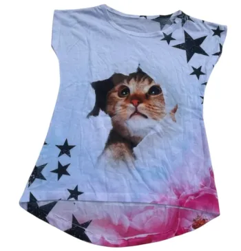 🆓T shirt fille taille 12 ans